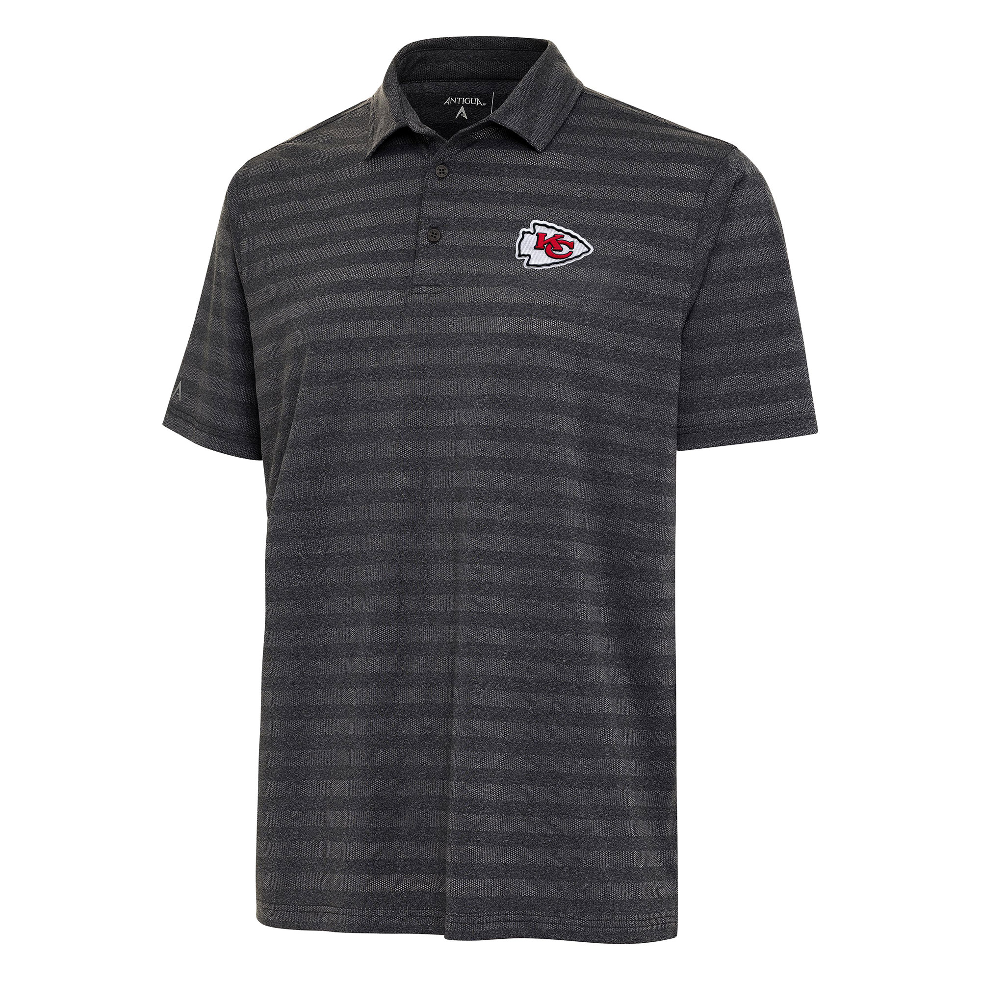 Men's Antigua Heather Black Kansas City Chiefs Urge Polo