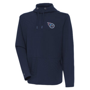 Men's Antigua Navy Tennessee Titans Pure Honeycomb Pullover Hoodie