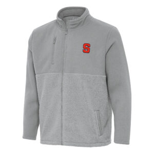Men's Antigua Gray Syracuse Orange Daily Fused Full-Zip Jacket