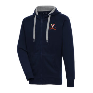 Men's Antigua Navy Virginia Cavaliers Big & Tall Victory Full-Zip Hoodie Jacket