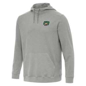 Men's Antigua Heather Gray Ohio Bobcats Cloud Pullover Hoodie