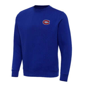 Men's Antigua Royal Montreal Canadiens Big & Tall Victory Crewneck Pullover Sweatshirt