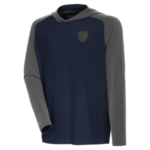 Men's Antigua  Navy Florida Panthers Tonal Intrepid Pullover Hoodie