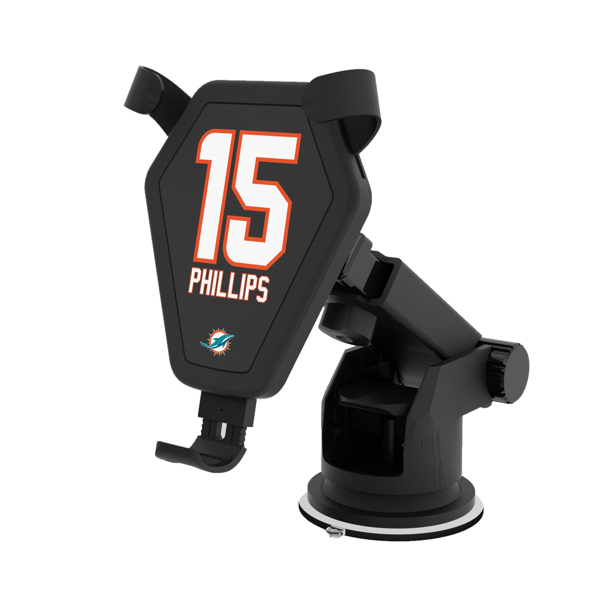 Keyscaper Jaelan Phillips Black Miami Dolphins Wireless Car Charger