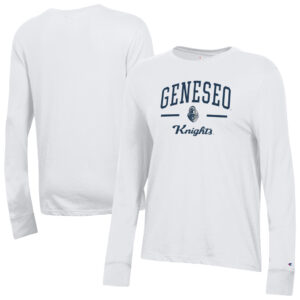 Women's Champion  White SUNY Geneseo Knights Core Long Sleeve T-Shirt