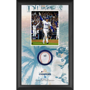 Freddie Freeman Los Angeles Dodgers Autographed 2024 World Series Champions Baseball Shadow Box
