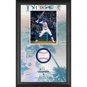 Mookie Betts Los Angeles Dodgers Autographed 2024 World Series Champions Baseball Shadow Box