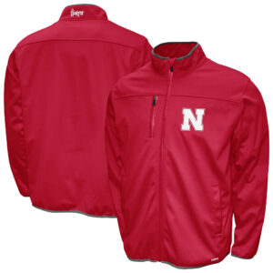 Men's Franchise Club Scarlet Nebraska Huskers FC Softshell Full-Zip Jacket