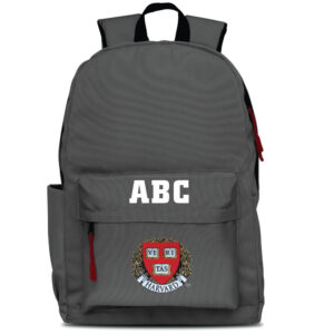 MOJO Gray Harvard Crimson Personalized Campus Laptop Backpack