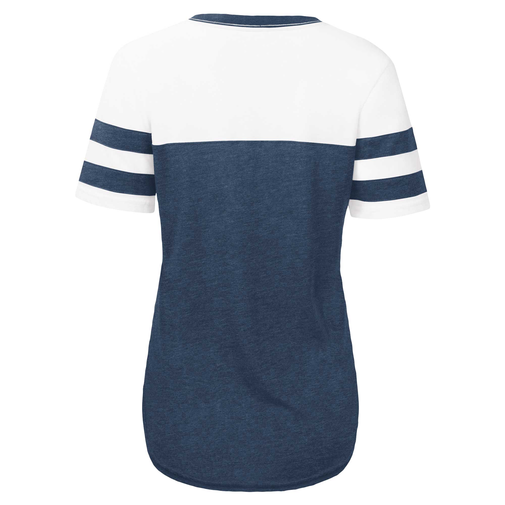 Women's Touch Navy/White Milwaukee Brewers Setter Lightweight Fitted T-Shirt - Image 7