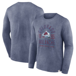 Men's Fanatics Heather Navy Colorado Avalanche Keep The Zone Long Sleeve T-Shirt