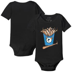 Infant Tiny Turnip Black Miami Marlins Hot Bats Bodysuit