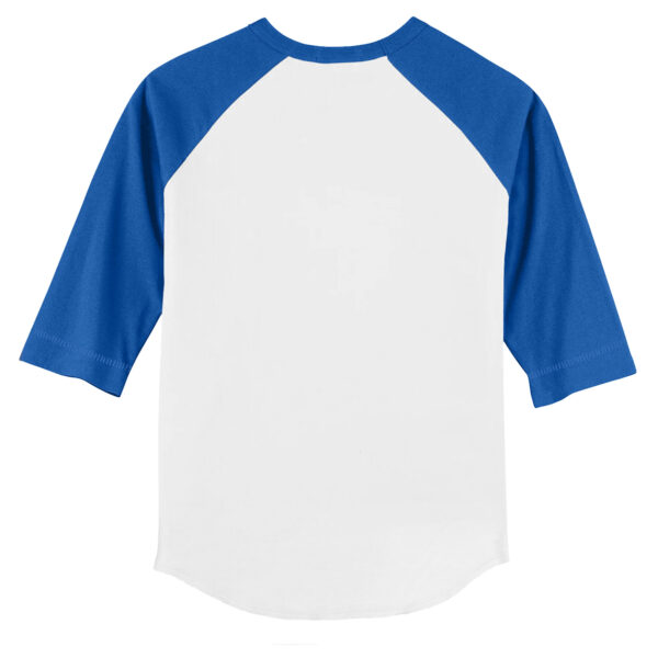 Youth Tiny Turnip White/Royal Los Angeles Dodgers State Outline 3/4-Sleeve Raglan T-Shirt - Image 7
