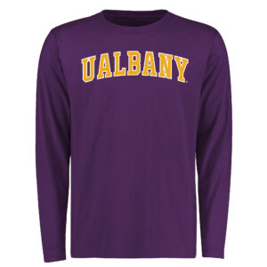 Men's Purple Albany Great Danes Everyday Long Sleeve T-Shirt