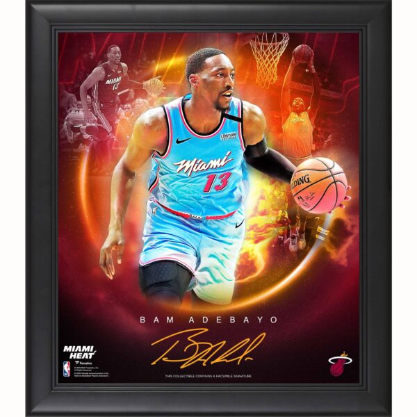 Bam Adebayo Miami Heat Framed 15" x 17" Stars of the Game Collage - Facsimile Signature