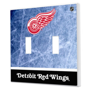 Detroit Red Wings Wordmark Double Toggle Lightswitch Plate