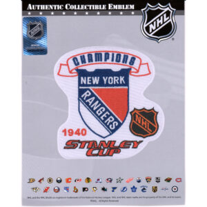 New York Rangers Unsigned 1940 Stanley Cup Champions National Emblem Jersey Patch