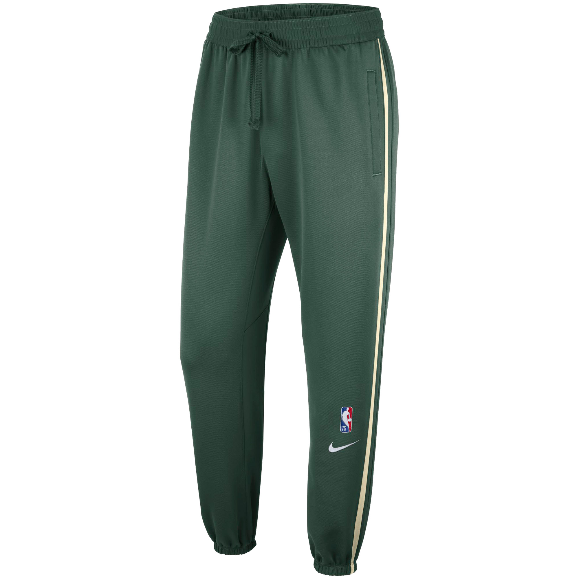 Men's Nike Hunter Green Milwaukee Bucks 75th Anniversary Showtime On Court Performance Pants - Image 3