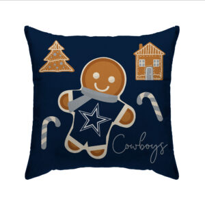Dallas Cowboys Gingerbread Holiday 20'' x 20'' Pillow Cover