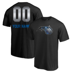 Men's Black Orlando Magic Midnight Mascot Personalized Name & Number T-Shirt