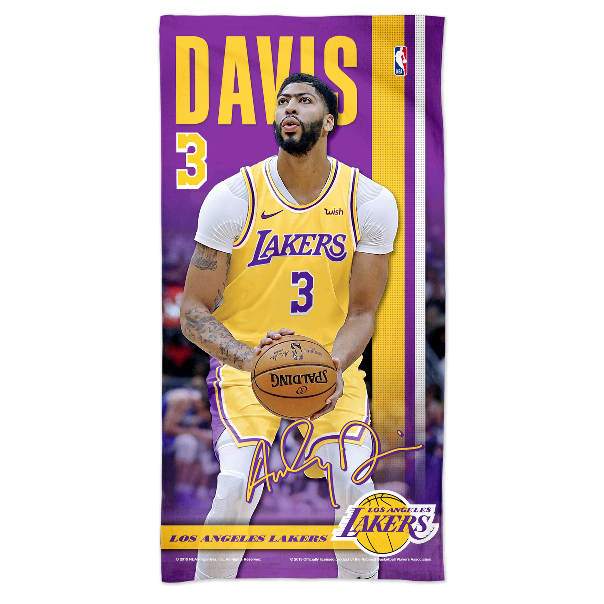 WinCraft Anthony Davis Los Angeles Lakers 30'' x 60'' Spectra Beach Towel