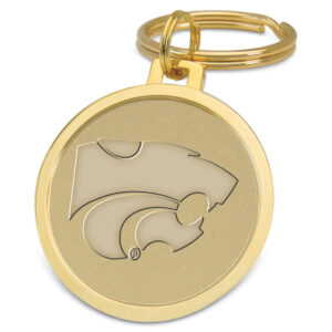 Gold Kansas State Wildcats Split-Wire Logo Key Ring