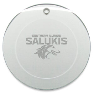 Southern Illinois Salukis 3'' Glass Round Ornament