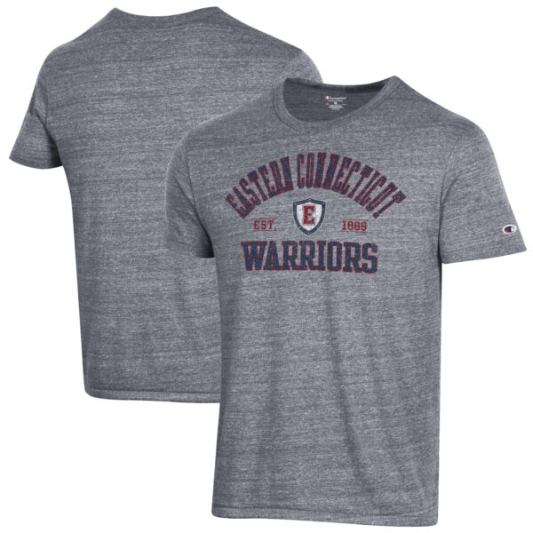 Men's Champion Heathered Gray Eastern Connecticut State Warriors Ultimate Tri-Blend T-Shirt