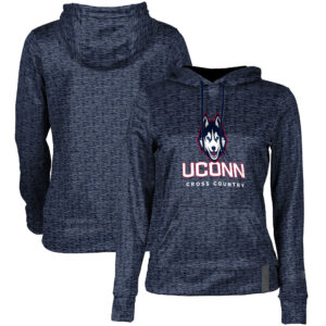 Women's Navy UConn Huskies Cross Country Pullover Hoodie