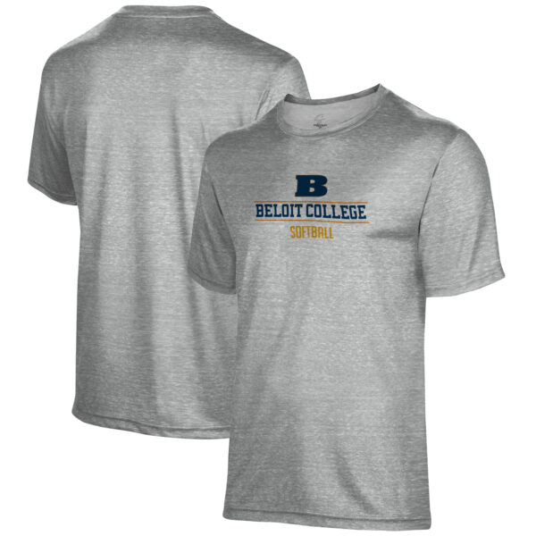 Men's Gray Beloit College Buccaneers Softball Name Drop T-Shirt - Image 2