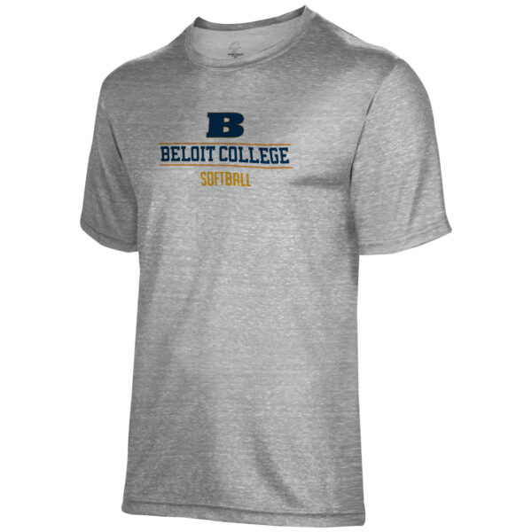 Men's Gray Beloit College Buccaneers Softball Name Drop T-Shirt - Image 3