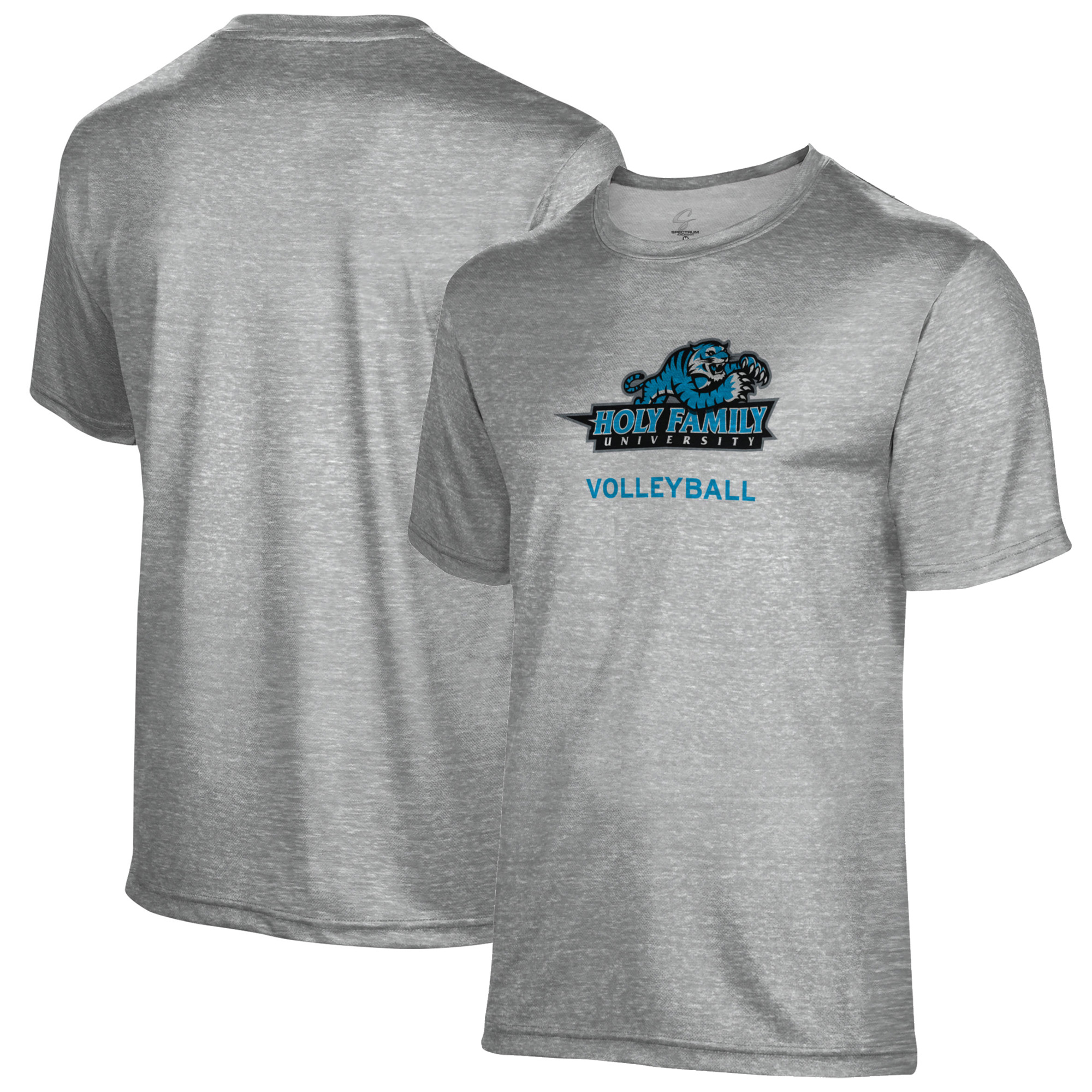 Men's Gray Holy Family Tigers Volleyball Name Drop T-Shirt