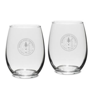 Sonoma State Seawolves 15oz. 2-Piece Stemless Wine Glass Set