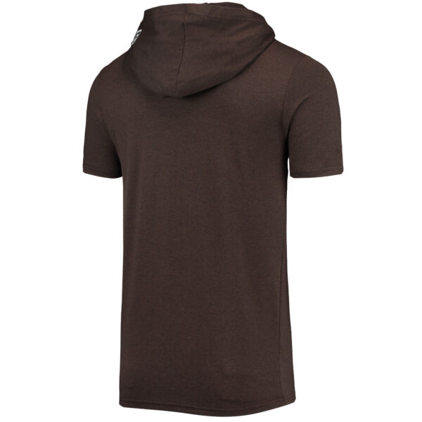 Men's New Era Heathered Brown Cleveland Browns Team Brushed Hoodie T-Shirt - Image 7