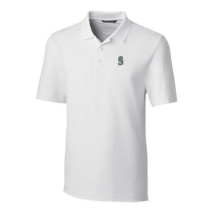 Men's Cutter & Buck White Seattle Mariners Big & Tall Forge Stretch Polo