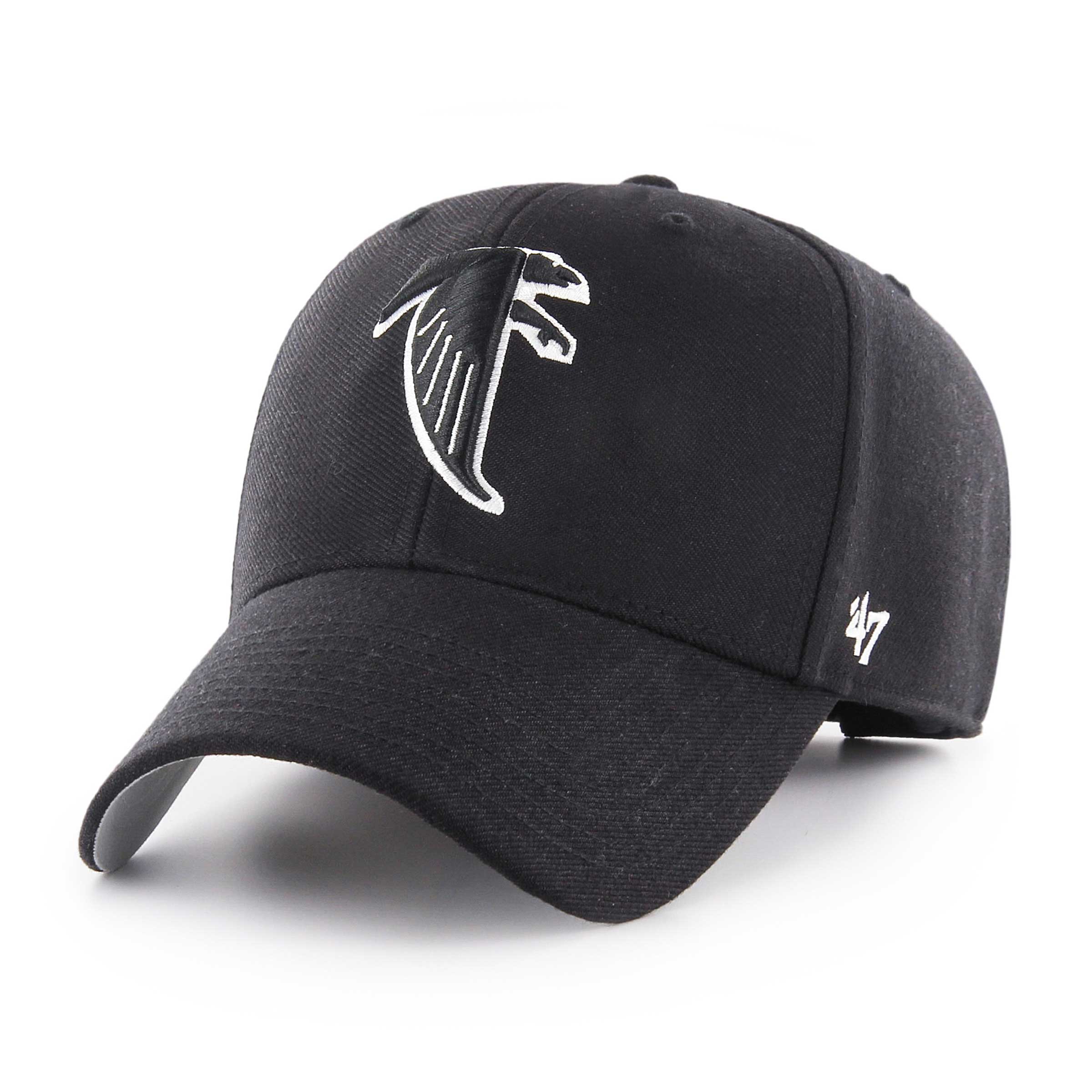 Men's '47 Black Atlanta Falcons Throwback Tonal MVP Adjustable Hat