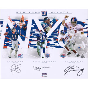 Phil Simms Ottis Anderson & Eli Manning New York Giants Multi-Signed 16" x 20" Super Bowl MVP Collage Photograph