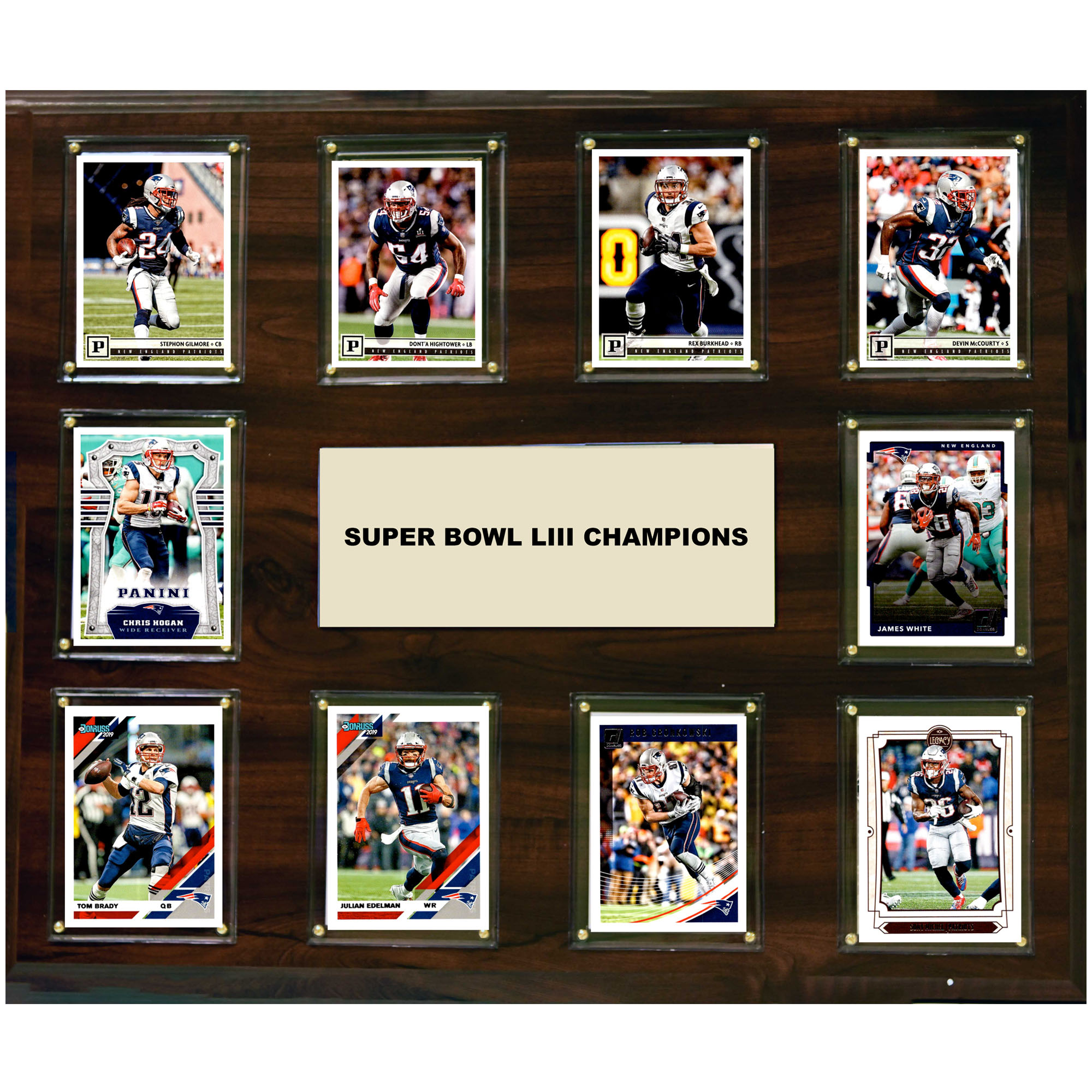 New England Patriots Super Bowl LIII Champions 15'' x 18'' Plaque