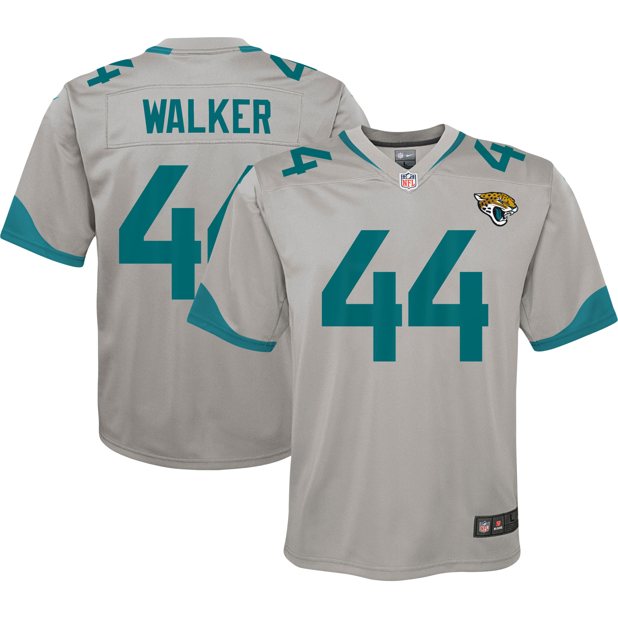 Youth Nike Travon Walker Silver Jacksonville Jaguars Inverted Game Jersey - Image 2