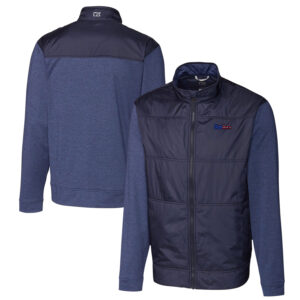 Men's Cutter & Buck Navy Pittsburgh Steelers Big & Tall Stealth Hybrid Quilted Full-Zip Windbreaker Jacket