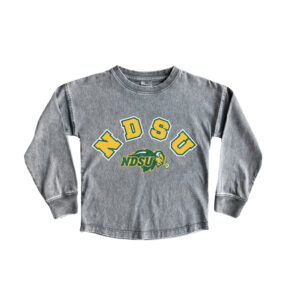 Girls Youth Gameday Couture Gray NDSU Bison Faded Wash Pullover Top