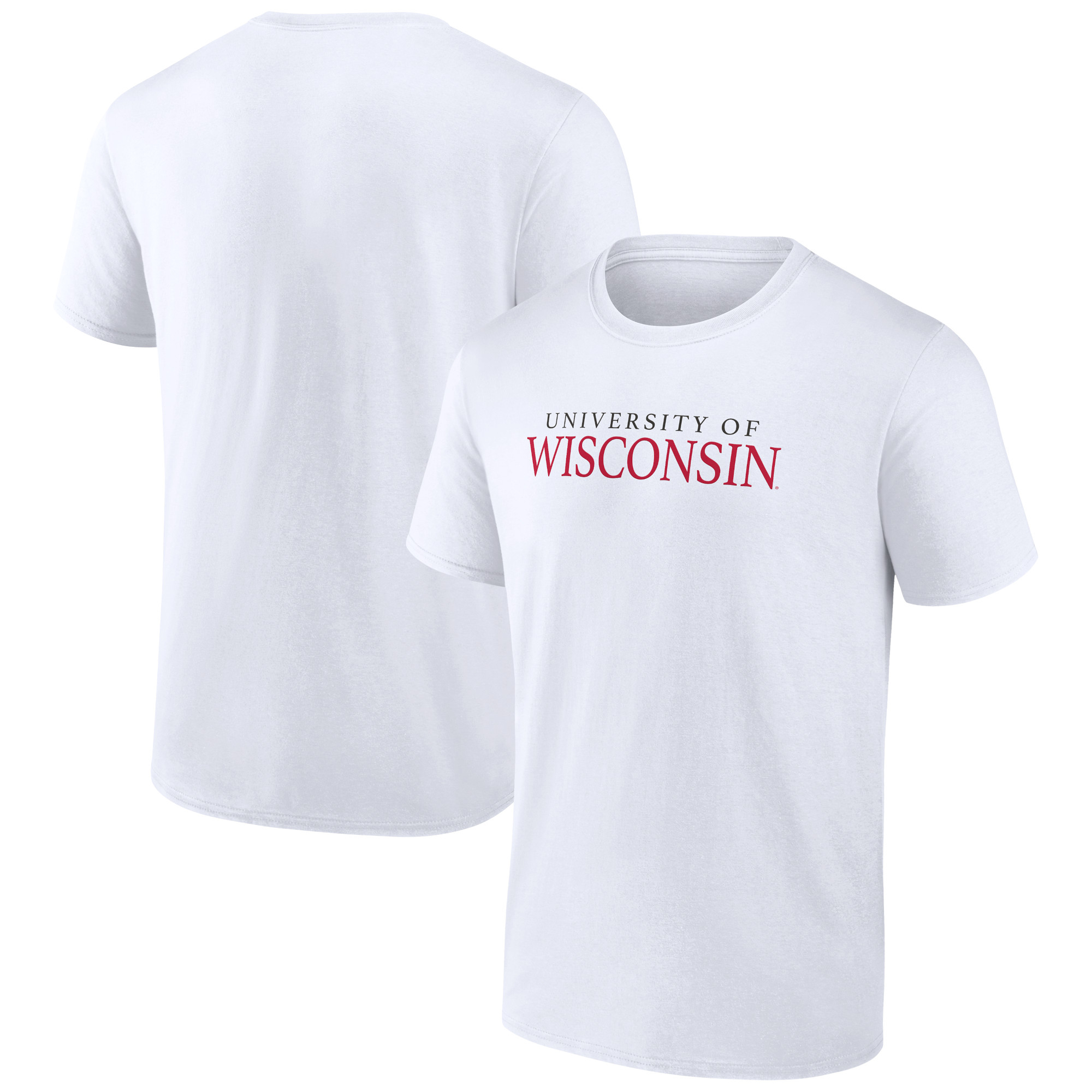 Men's White Wisconsin Badgers University T-Shirt