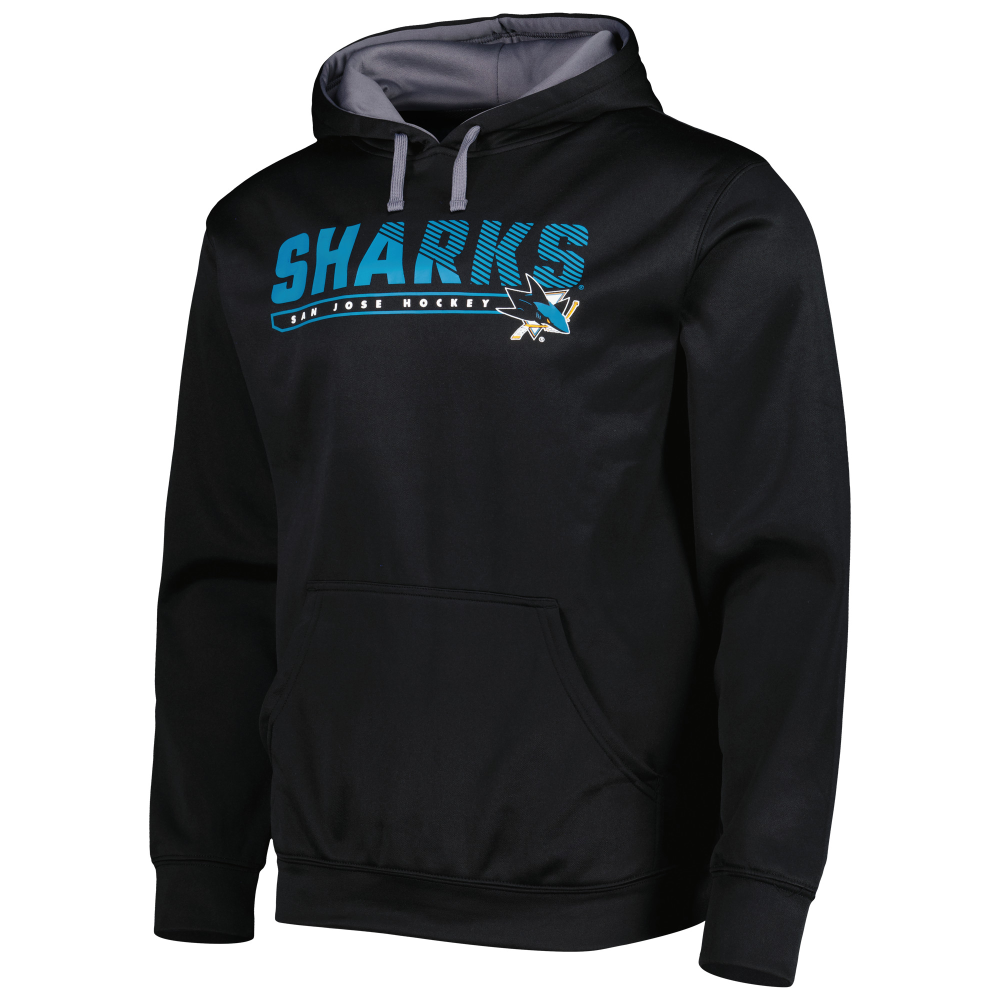 Men's Black San Jose Sharks HD Pullover Hoodie - Image 3