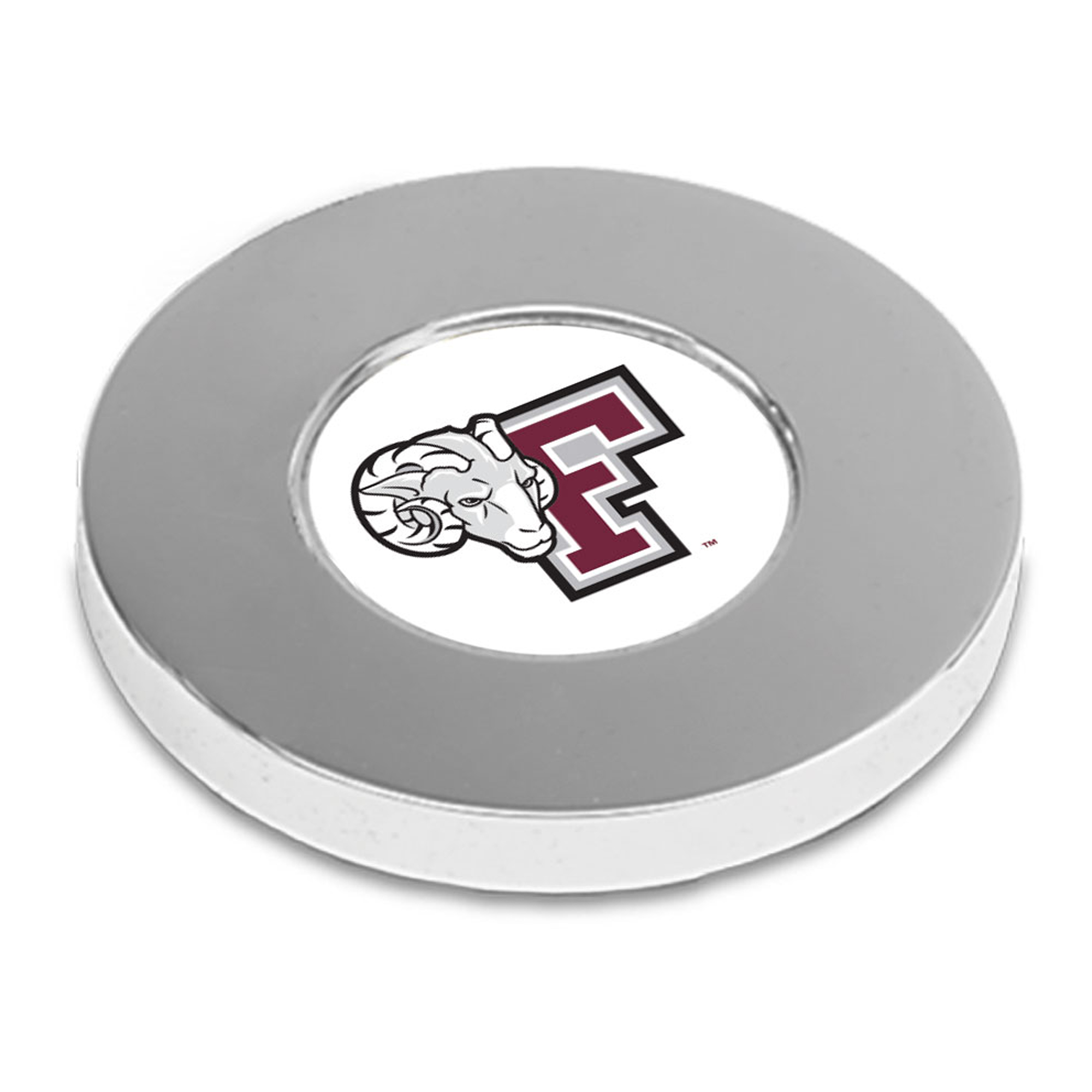 Silver Fordham Rams Team Logo Paperweight