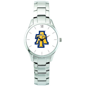 Women's Silver North Carolina A&T Aggies Stainless Steel Bracelet Wristwatch
