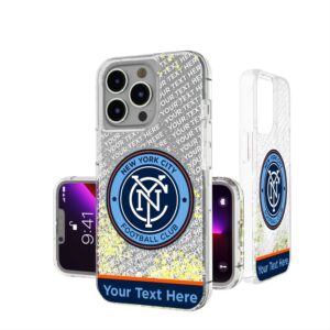 New York City FC Personalized Endzone Plus Design iPhone Glitter Case