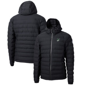 Men's Cutter & Buck Black Portland State Vikings Mission Ridge Repreve Eco Insulated Puffer Full-Zip Jacket