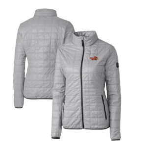 Women's Cutter & Buck Gray Illinois State Redbirds Rainier Eco Insulated Puffer Full-Zip Jacket