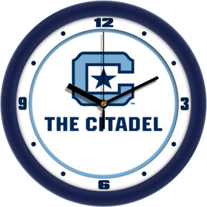 Citadel Bulldogs 11.5'' Suntime Premium Glass Face Traditional Logo Wall Clock