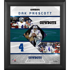 Dak Prescott Dallas Cowboys Framed 15" x 17" Stitched Stars Collage
